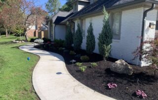 dyed landscaping mulch