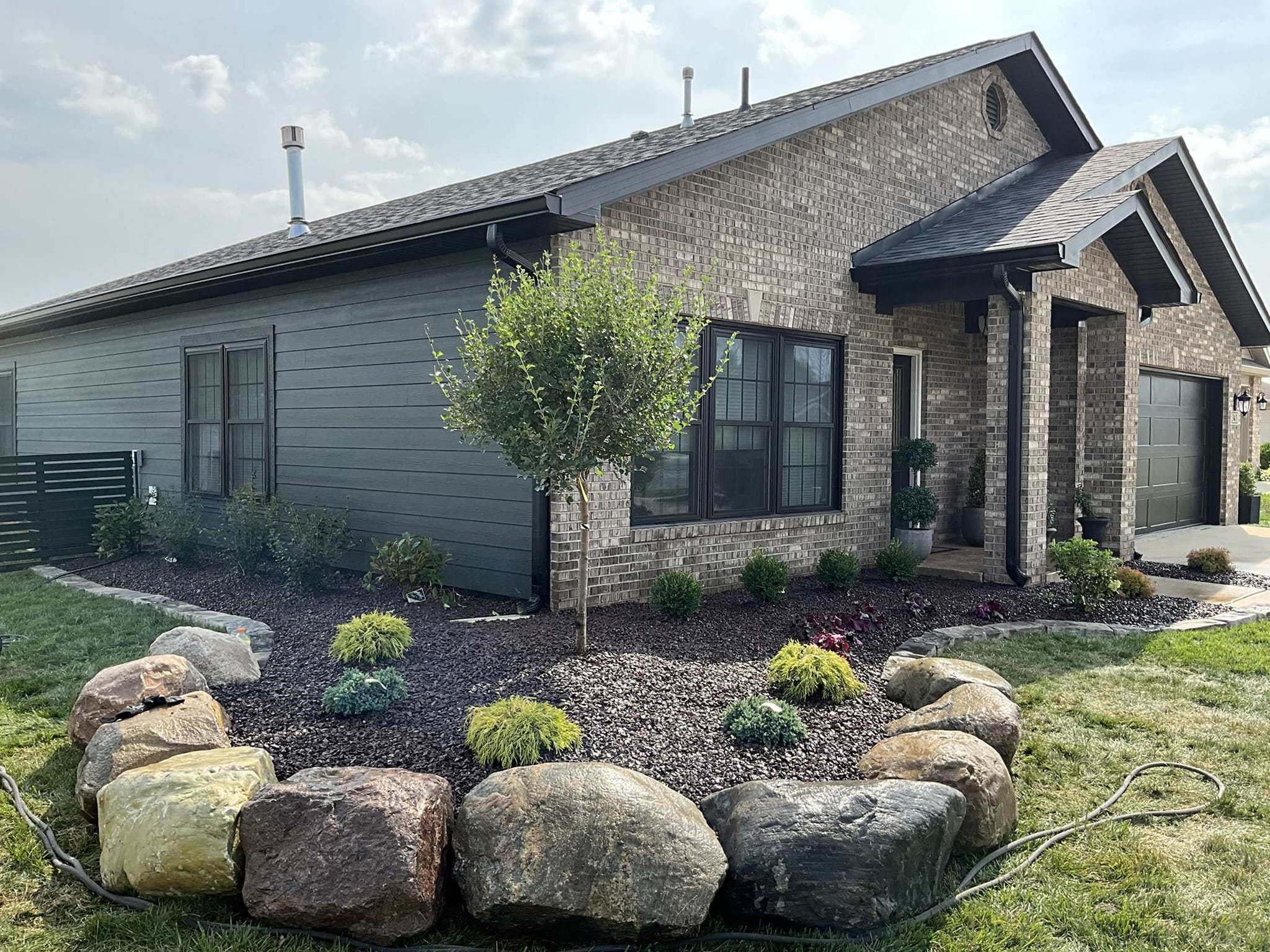 Mulch and Rock