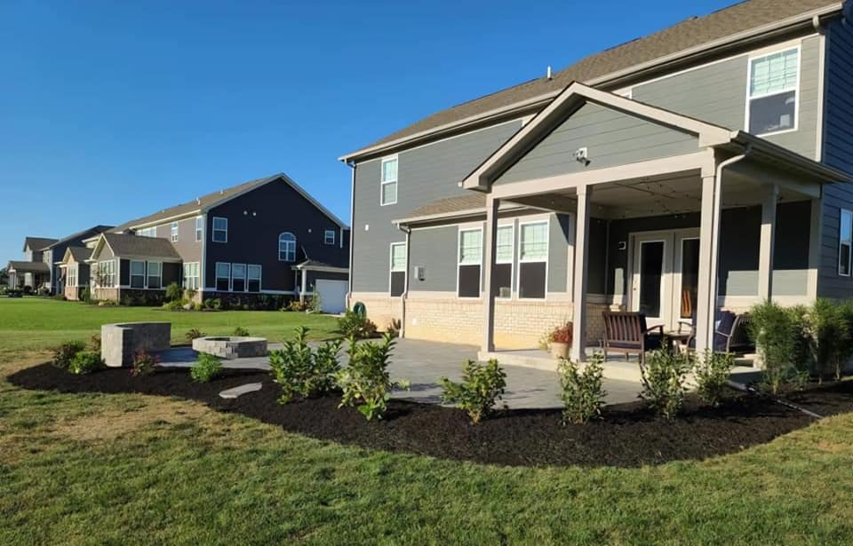 Stamped Patio and Landscaping