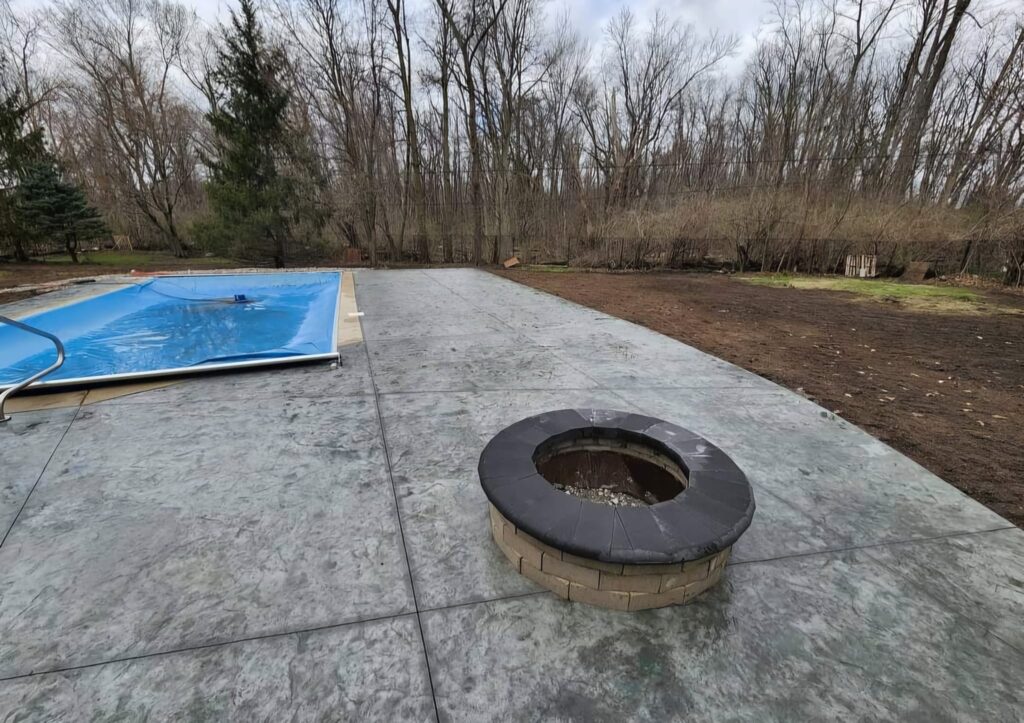 Pool Deck Stamped Concrete