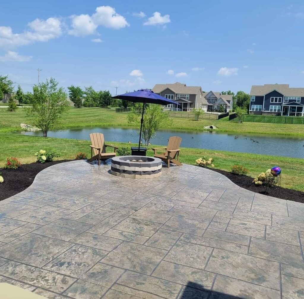 Stamped Patio and Fire Pit