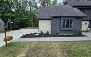 stamped concrete walkway