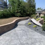 Stamped Concrete and Retaining Wall