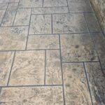 Brown Tile Stamped Concrete