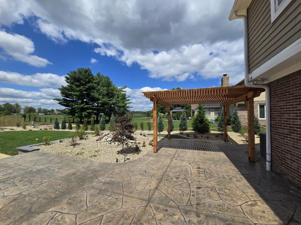 Pergola Stamped concrete