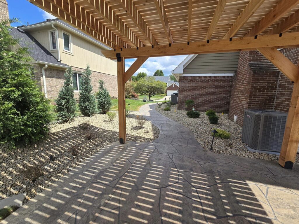 Pergola Stamped concrete