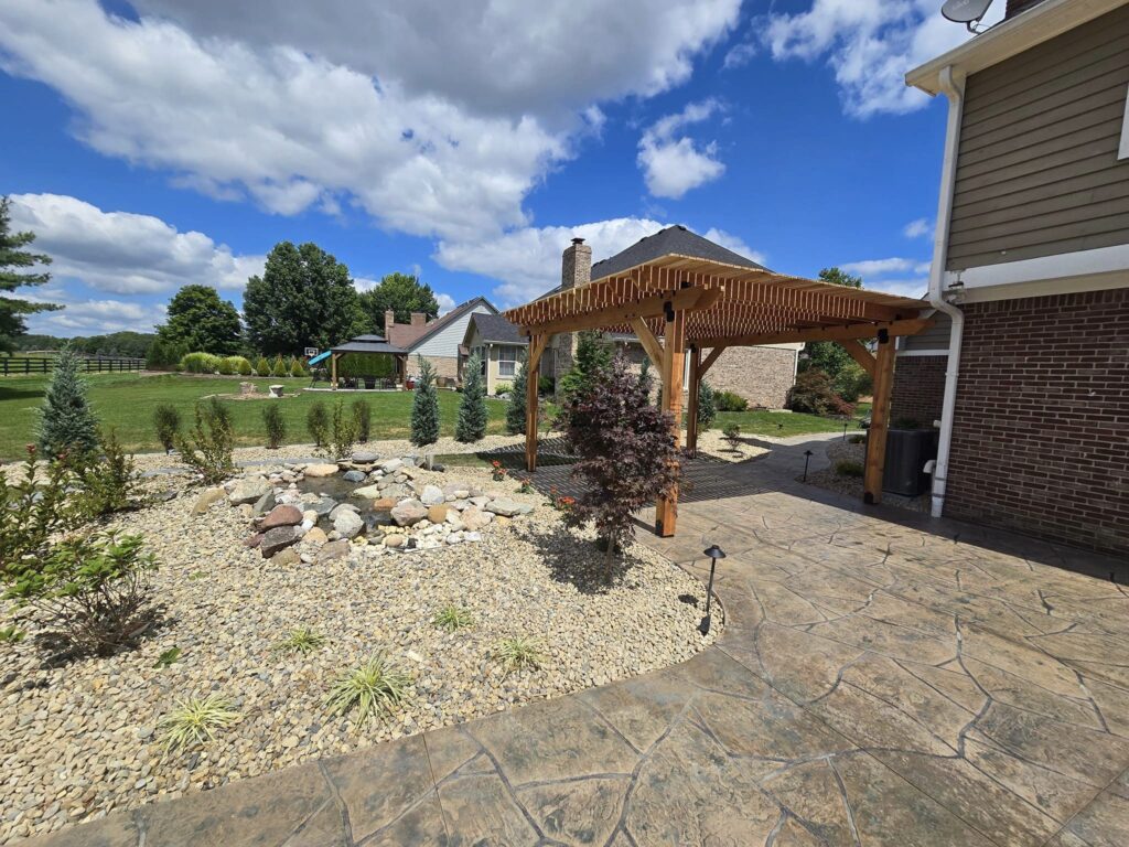 Pergola Decorative rock Plants