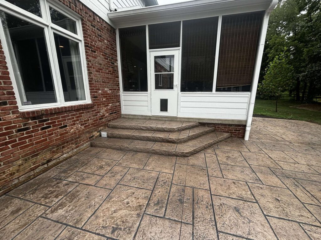 Stamped concrete Steps
