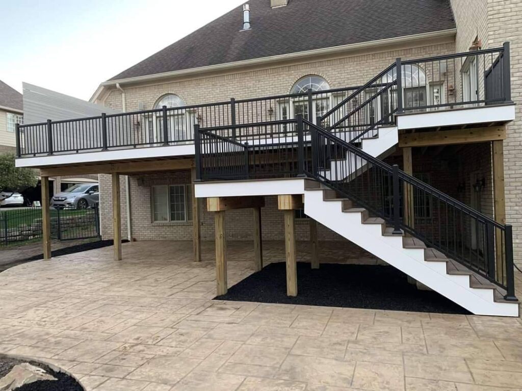 Composite Deck and Stamped Concrete