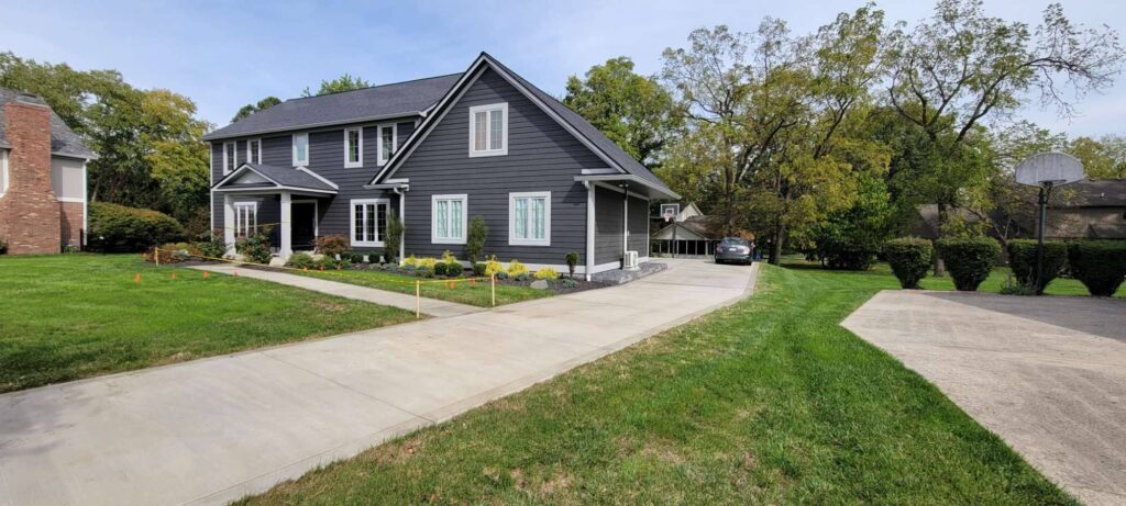 Concrete driveway