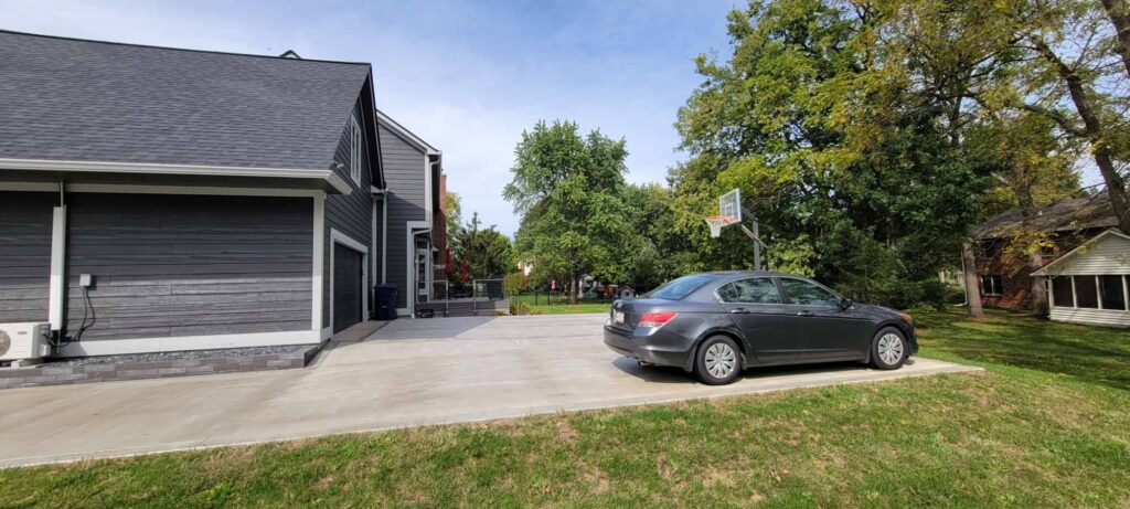 Concrete driveway