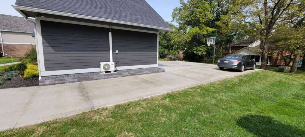 Concrete driveway